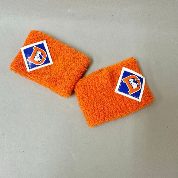 Vintage NFL Denver Broncos pair of terrycloth sweat wrist bands - Picture 1 of 13